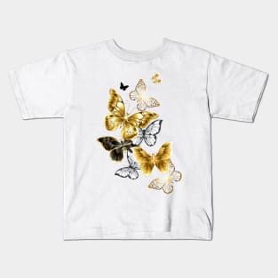 Golden Butterflies Kids T-Shirt